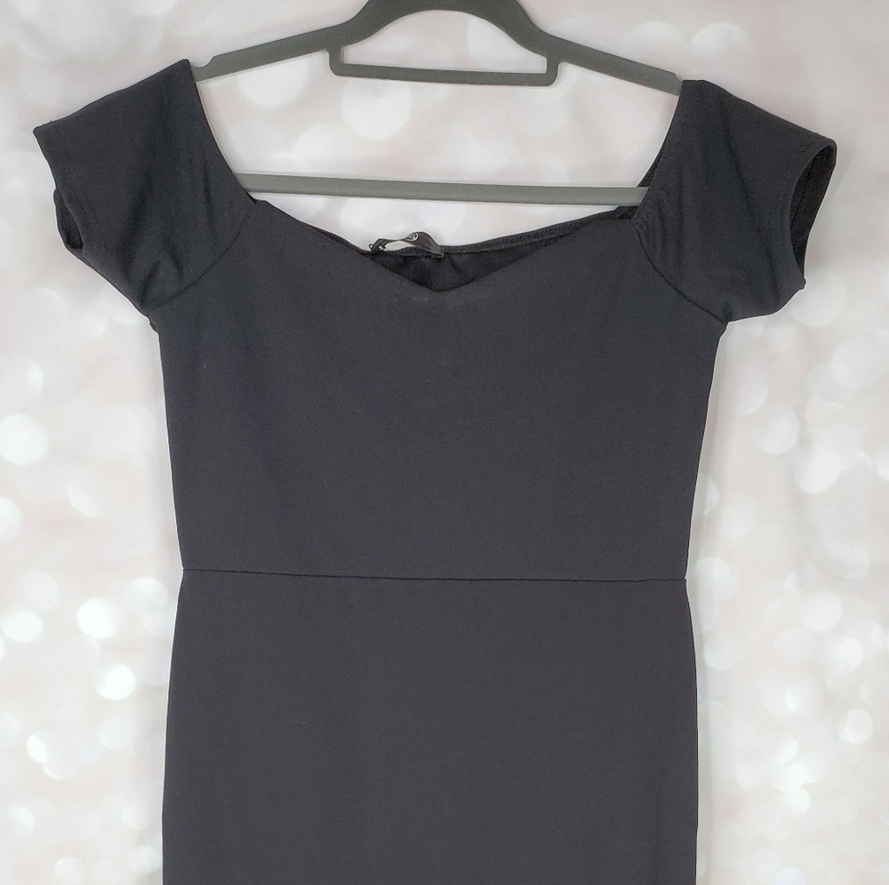 Missguided Black Fishtail Dress